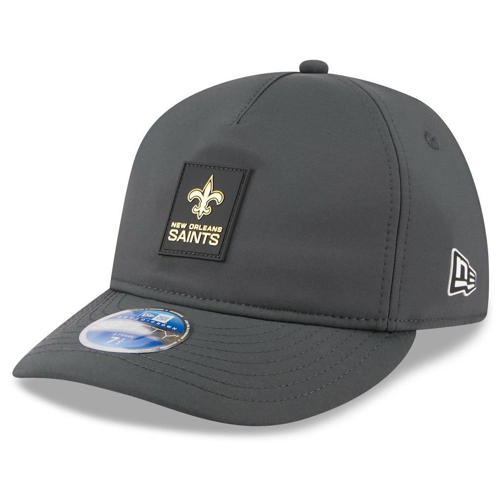 New Orleans Saints New Era 2025 Sideline Cold Weather Retro Crown 59FIFTY Fitted Hat - Charcoal on sale