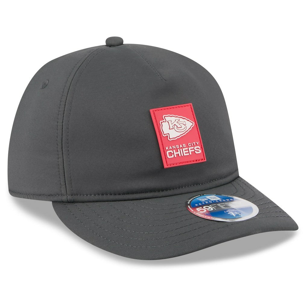 Kansas City Chiefs New Era 2025 Sideline Cold Weather Retro Crown 59FIFTY Fitted Hat - Charcoal outlet