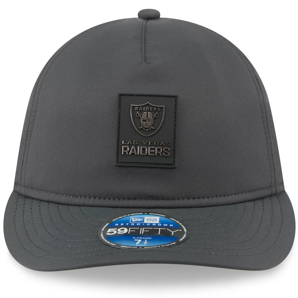 Las Vegas Raiders New Era 2025 Sideline Cold Weather Retro Crown 59FIFTY Fitted Hat - Charcoal outlet