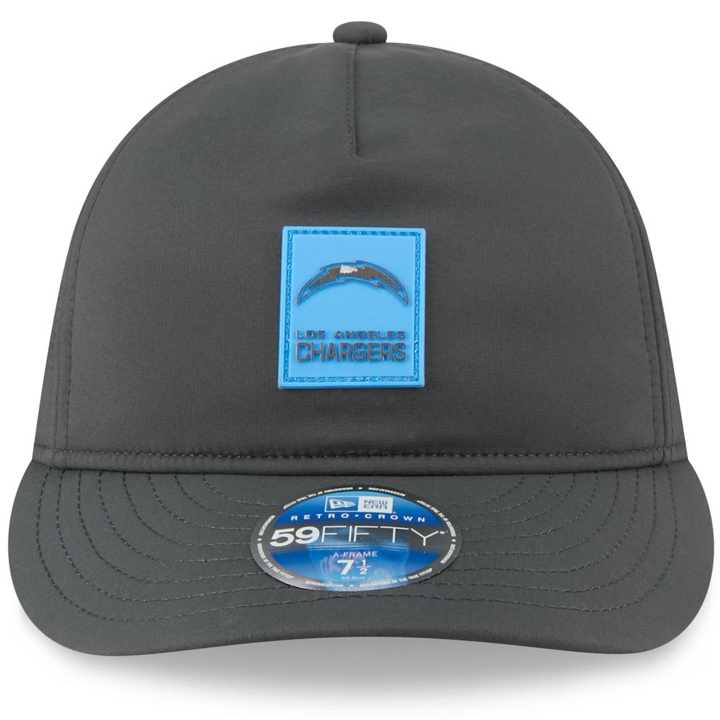 Los Angeles Chargers New Era 2025 Sideline Cold Weather Retro Crown 59FIFTY Fitted Hat - Charcoal discount