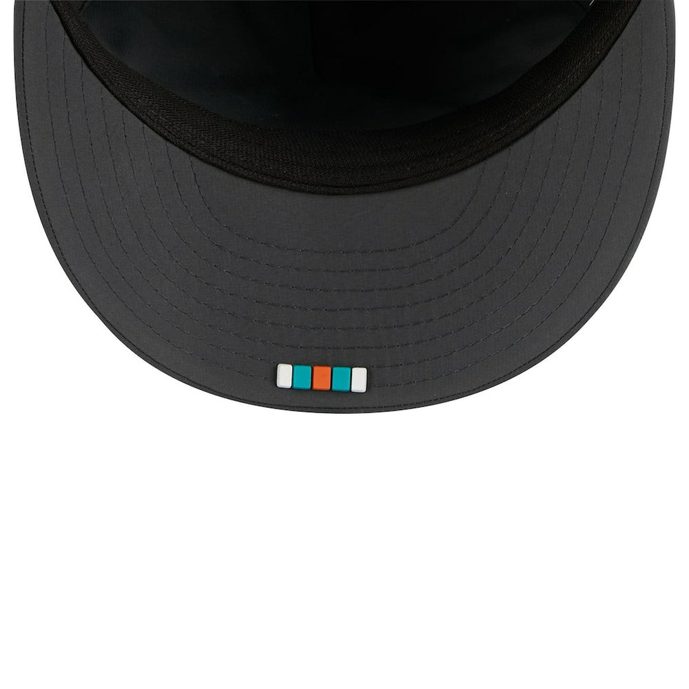 Miami Dolphins New Era 2025 Sideline Cold Weather Retro Crown 59FIFTY Fitted Hat - Charcoal cheap