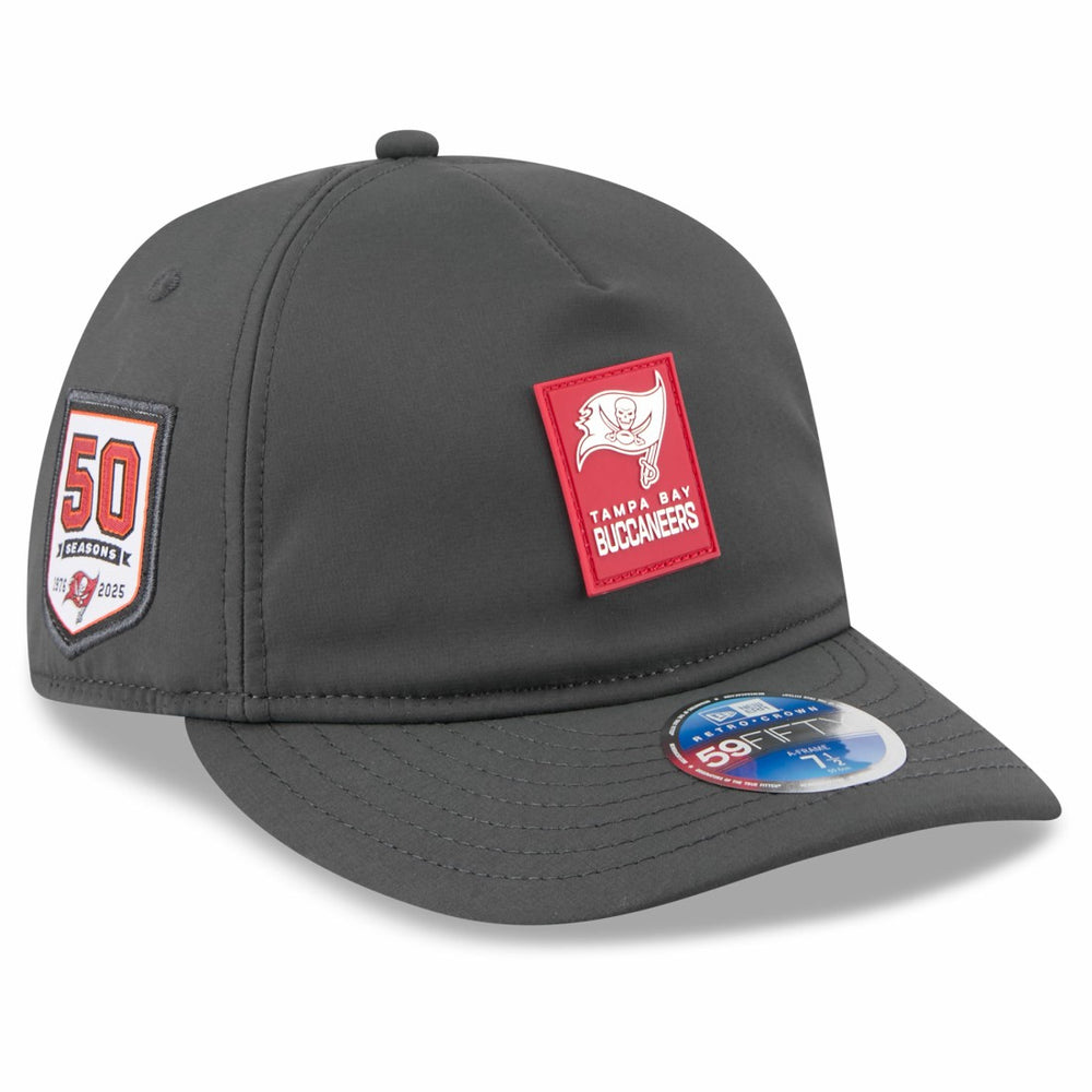 Tampa Bay Buccaneers New Era 2025 Sideline Cold Weather Retro Crown 59FIFTY Fitted Hat - Charcoal discount