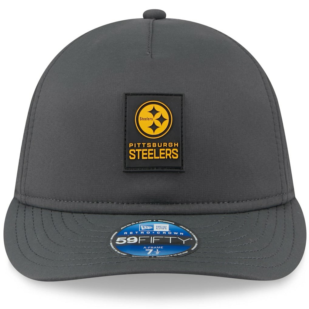 Pittsburgh Steelers New Era 2025 Sideline Cold Weather Retro Crown 59FIFTY Fitted Hat - Charcoal outlet