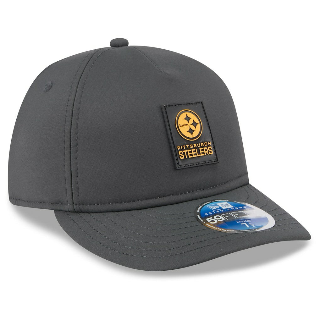 Pittsburgh Steelers New Era 2025 Sideline Cold Weather Retro Crown 59FIFTY Fitted Hat - Charcoal outlet