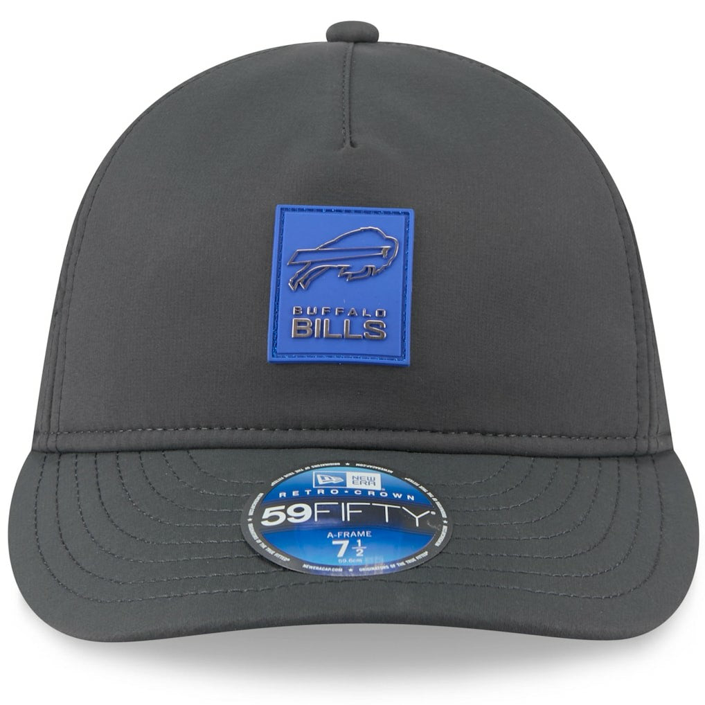 Buffalo Bills New Era 2025 Sideline Cold Weather Retro Crown 59FIFTY Fitted Hat - Charcoal on sale