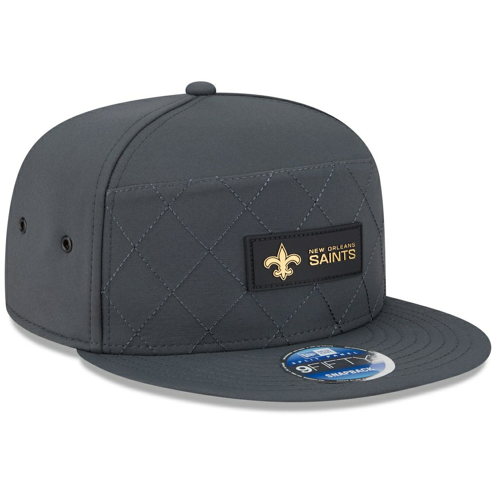 New Orleans Saints New Era 2025 Sideline Cold Weather Split Panel 9FIFTY Snapback Hat - Charcoal discount