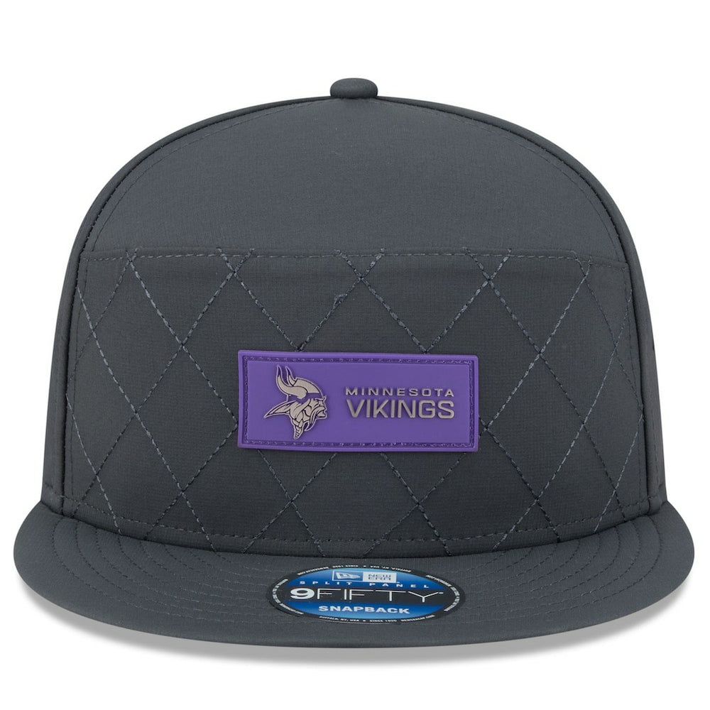 Minnesota Vikings New Era 2025 Sideline Cold Weather Split Panel 9FIFTY Snapback Hat - Charcoal sale