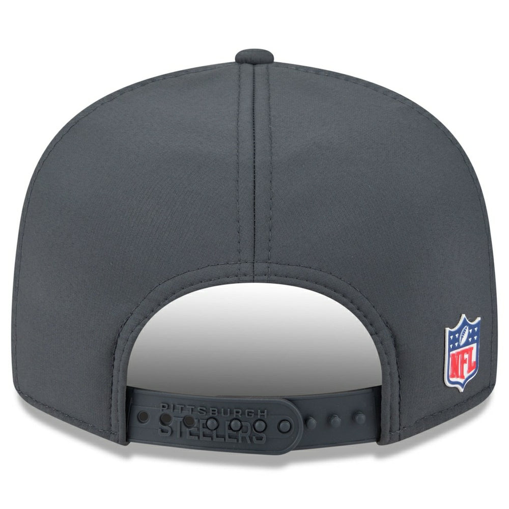 Pittsburgh Steelers New Era 2025 Sideline Cold Weather Split Panel 9FIFTY Snapback Hat - Charcoal for sale