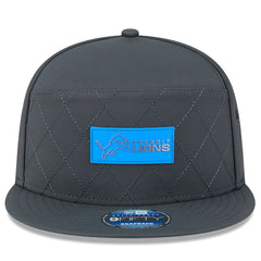 Detroit Lions New Era 2025 Sideline Cold Weather Split Panel 9FIFTY Snapback Hat - Charcoal cheap