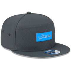 Detroit Lions New Era 2025 Sideline Cold Weather Split Panel 9FIFTY Snapback Hat - Charcoal cheap