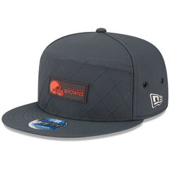 Cleveland Browns New Era 2025 Sideline Cold Weather Split Panel 9FIFTY Snapback Hat - Charcoal outlet