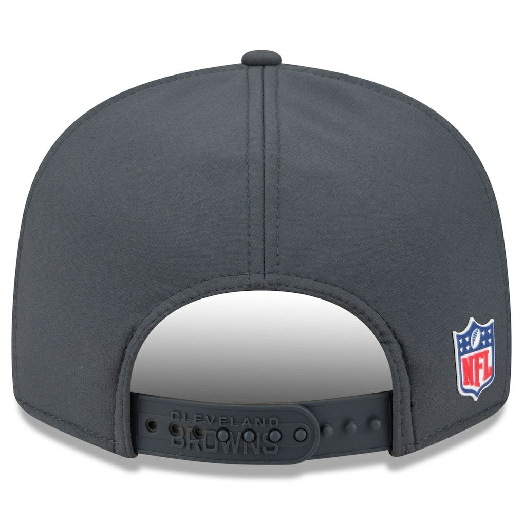 Cleveland Browns New Era 2025 Sideline Cold Weather Split Panel 9FIFTY Snapback Hat - Charcoal outlet