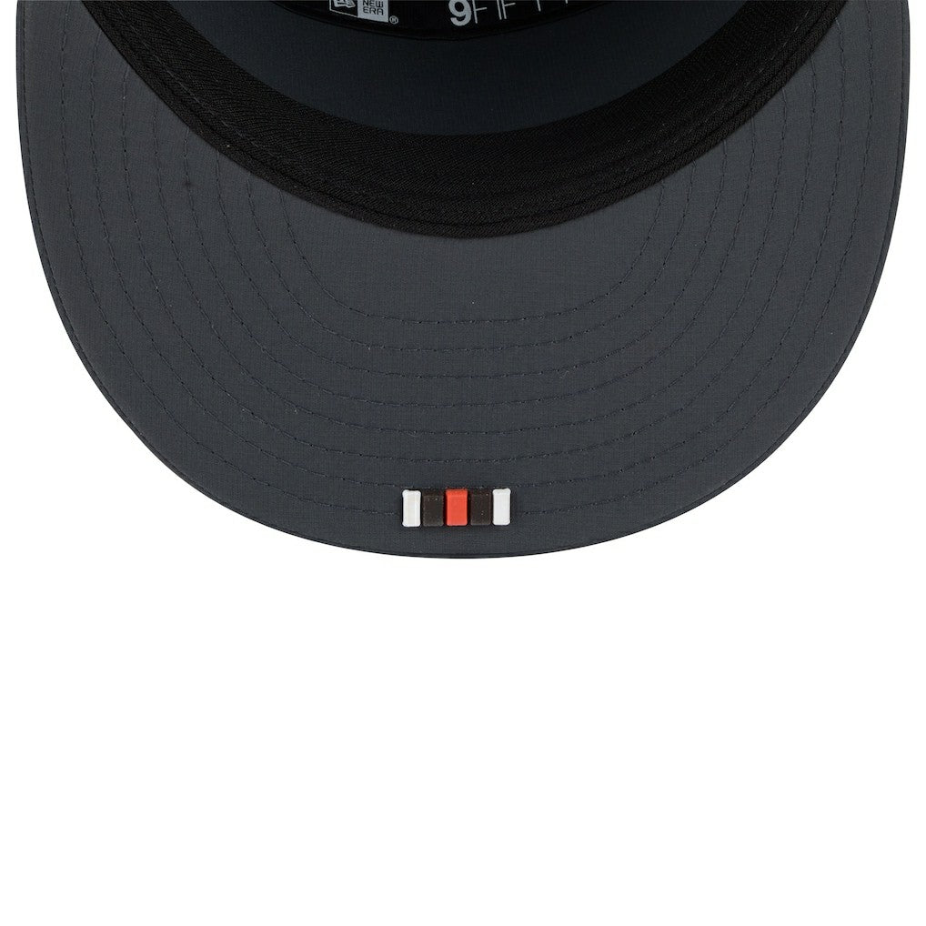 Cleveland Browns New Era 2025 Sideline Cold Weather Split Panel 9FIFTY Snapback Hat - Charcoal outlet