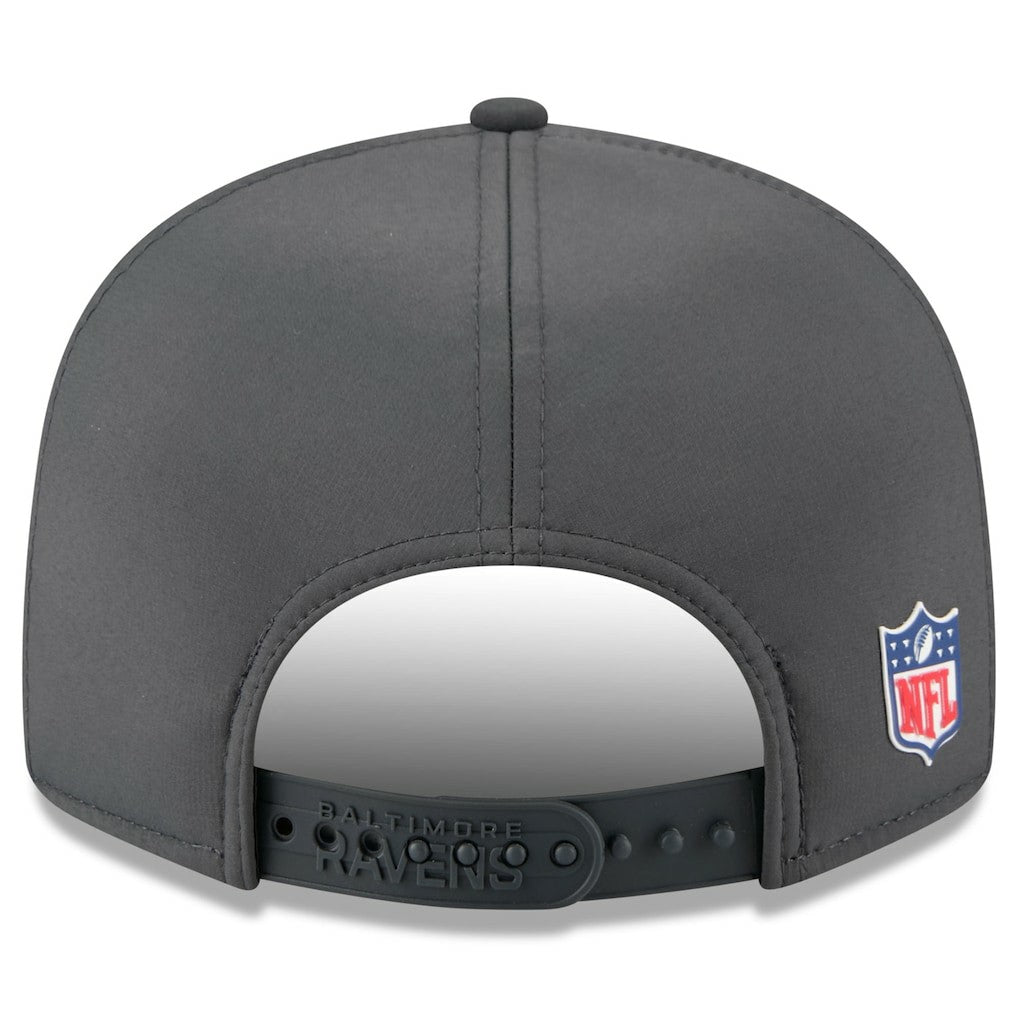 Baltimore Ravens New Era 2025 Sideline Cold Weather Split Panel 9FIFTY Snapback Hat - Charcoal sale