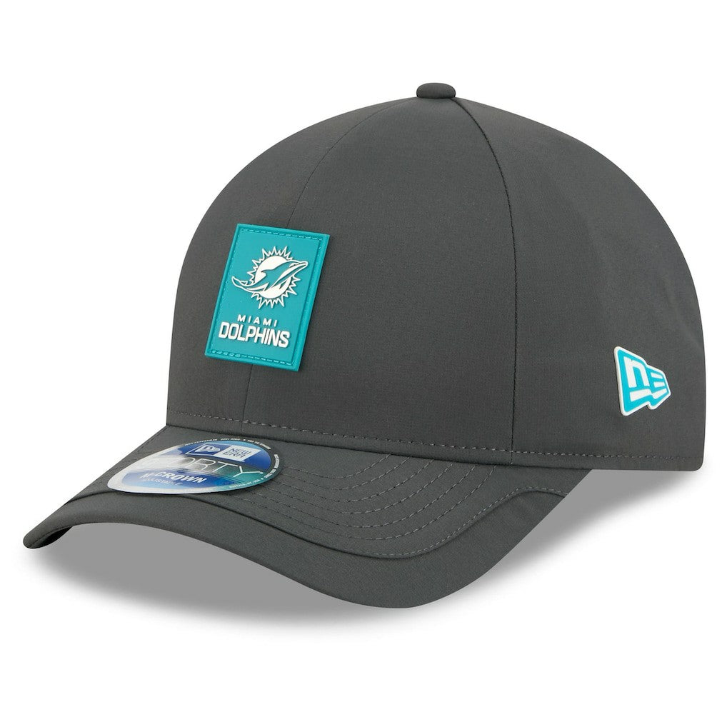 Miami Dolphins New Era 2025 Sideline Cold Weather 9FORTY M-Crown Adjustable Hat - Charcoal on sale