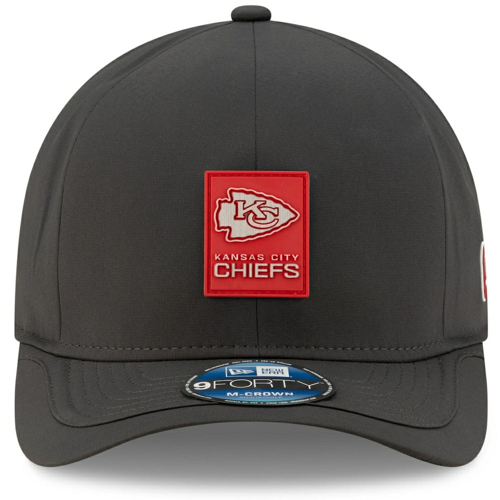 Kansas City Chiefs New Era 2025 Sideline Cold Weather 9FORTY M-Crown Adjustable Hat - Charcoal for sale