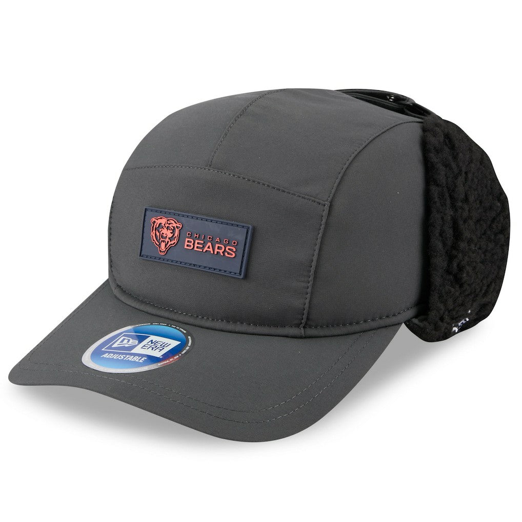 Chicago Bears New Era 2025 Sideline Cold Weather Runner Dog Ear Adjustable Hat - Charcoal for sale