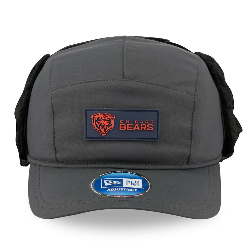 Chicago Bears New Era 2025 Sideline Cold Weather Runner Dog Ear Adjustable Hat - Charcoal for sale