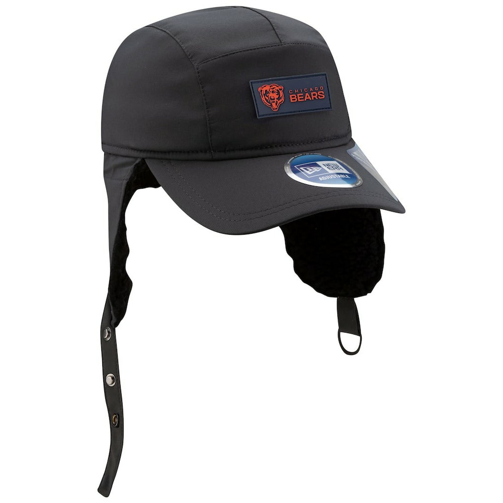 Chicago Bears New Era 2025 Sideline Cold Weather Runner Dog Ear Adjustable Hat - Charcoal for sale