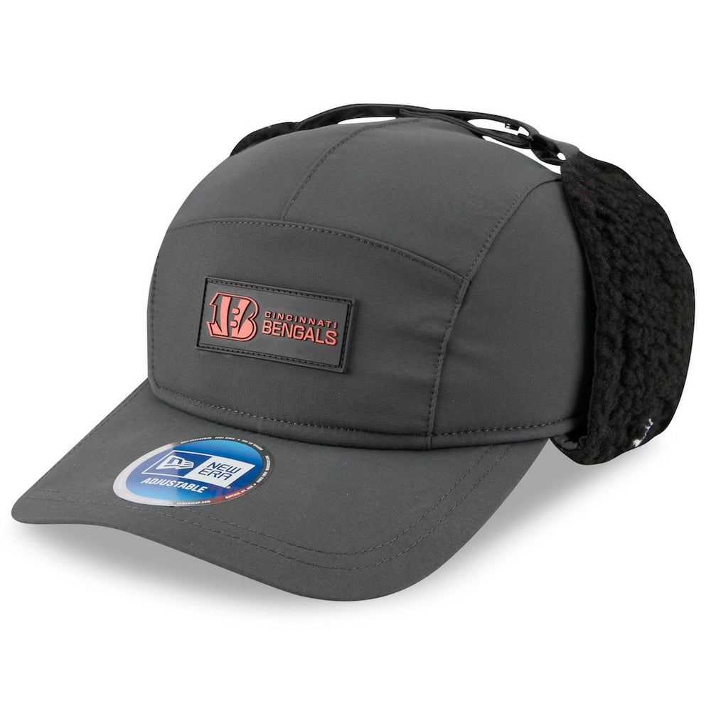 Cincinnati Bengals New Era 2025 Sideline Cold Weather Runner Dog Ear Adjustable Hat - Charcoal sale