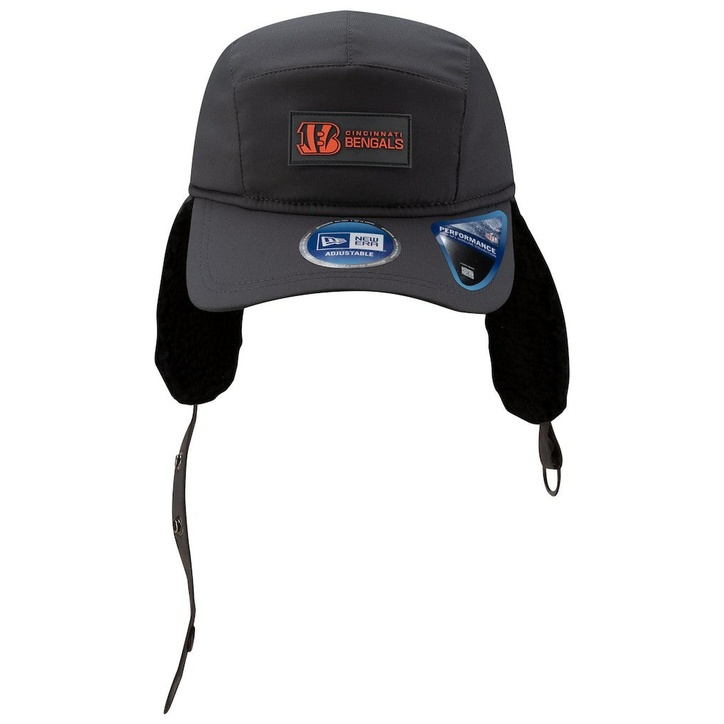 Cincinnati Bengals New Era 2025 Sideline Cold Weather Runner Dog Ear Adjustable Hat - Charcoal sale
