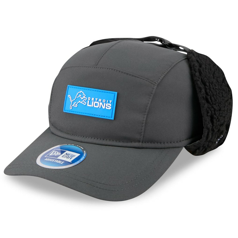 Detroit Lions New Era 2025 Sideline Cold Weather Runner Dog Ear Adjustable Hat - Charcoal discount