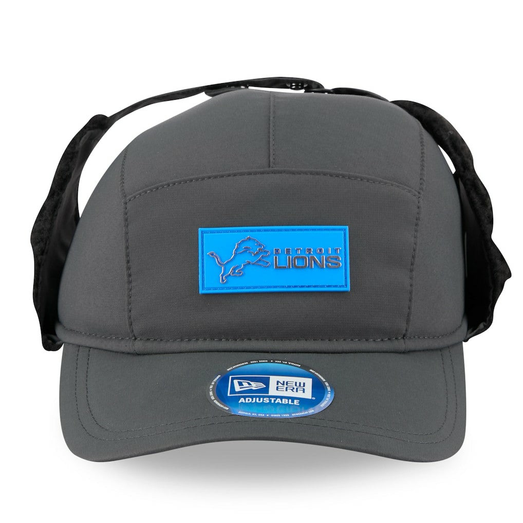 Detroit Lions New Era 2025 Sideline Cold Weather Runner Dog Ear Adjustable Hat - Charcoal discount