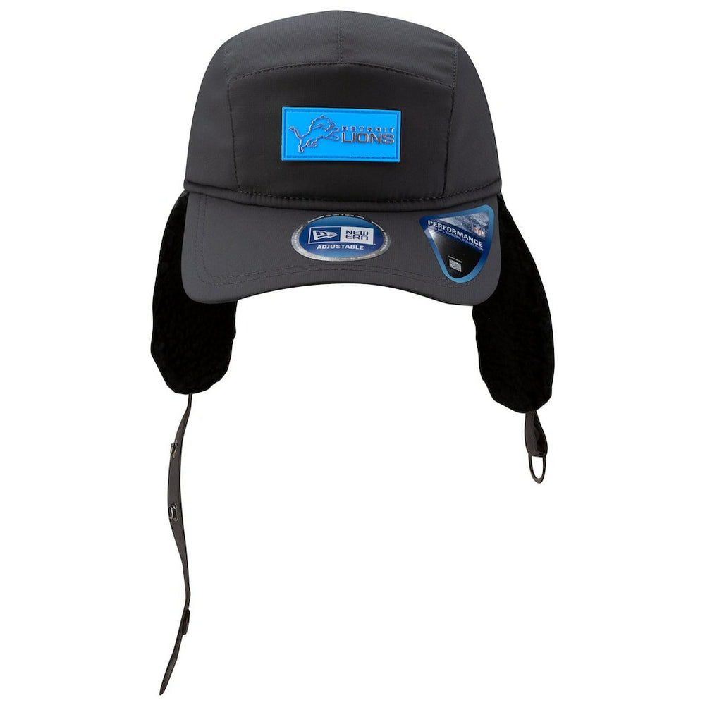 Detroit Lions New Era 2025 Sideline Cold Weather Runner Dog Ear Adjustable Hat - Charcoal discount