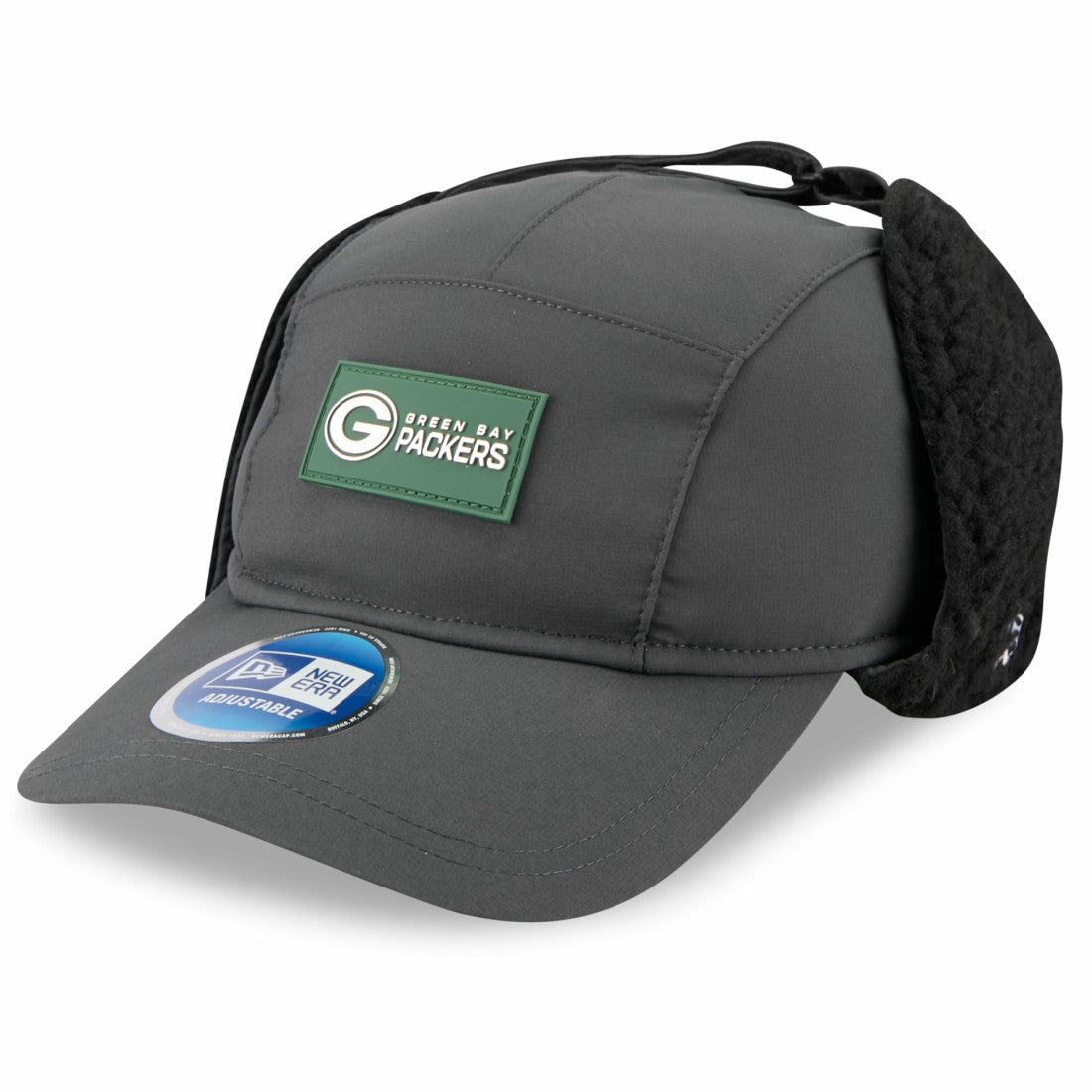 Green Bay Packers New Era 2025 Sideline Cold Weather Runner Dog Ear Adjustable Hat - Charcoal cheap