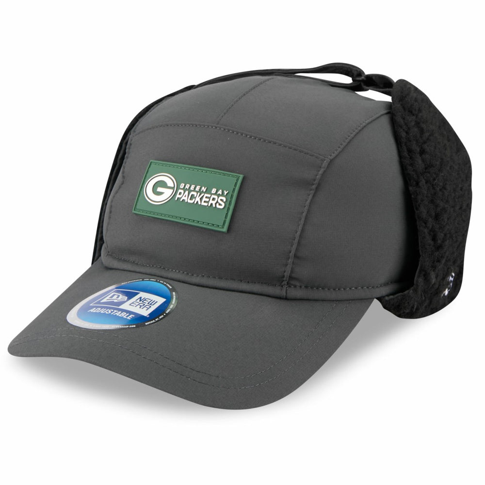 Green Bay Packers New Era 2025 Sideline Cold Weather Runner Dog Ear Adjustable Hat - Charcoal cheap