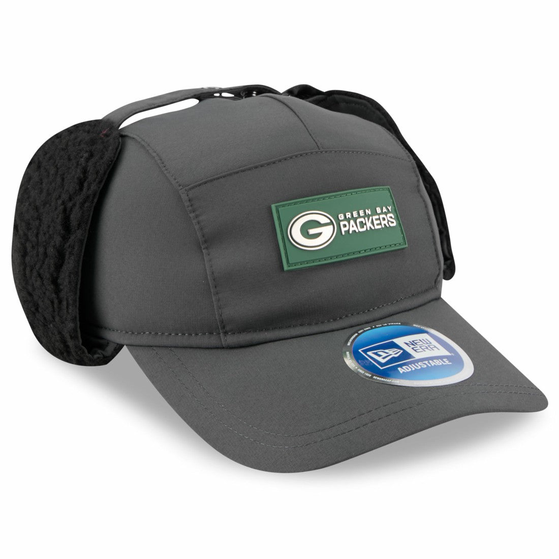 Green Bay Packers New Era 2025 Sideline Cold Weather Runner Dog Ear Adjustable Hat - Charcoal cheap