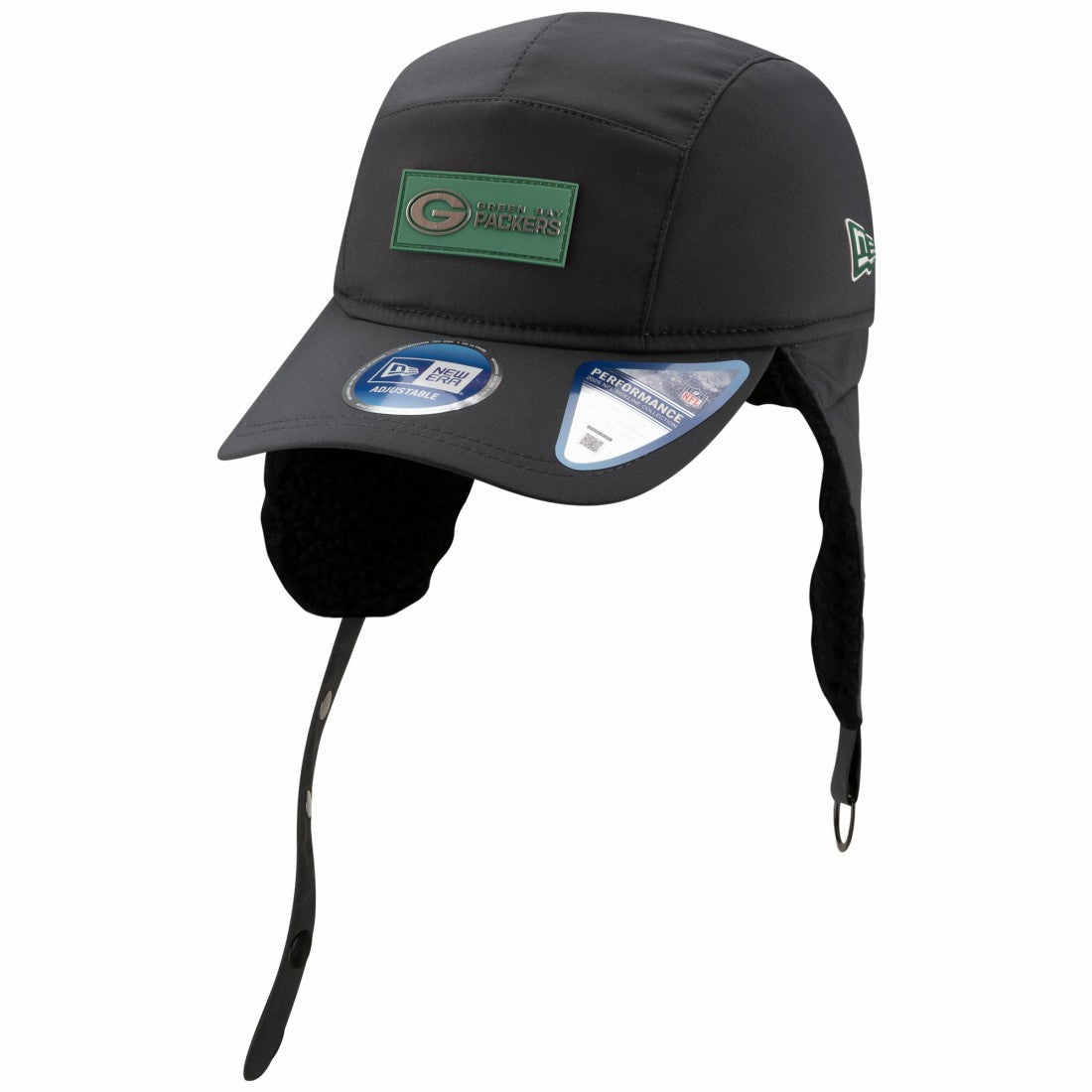 Green Bay Packers New Era 2025 Sideline Cold Weather Runner Dog Ear Adjustable Hat - Charcoal cheap