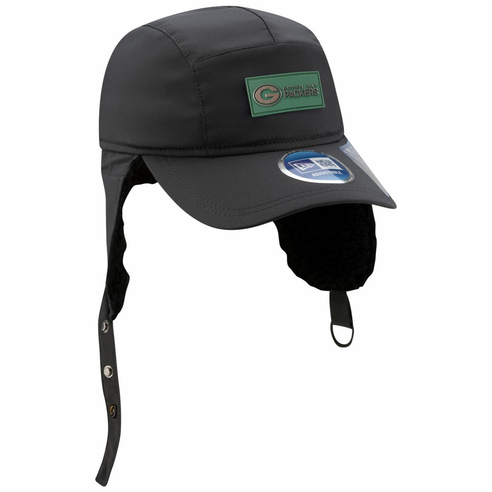 Green Bay Packers New Era 2025 Sideline Cold Weather Runner Dog Ear Adjustable Hat - Charcoal cheap