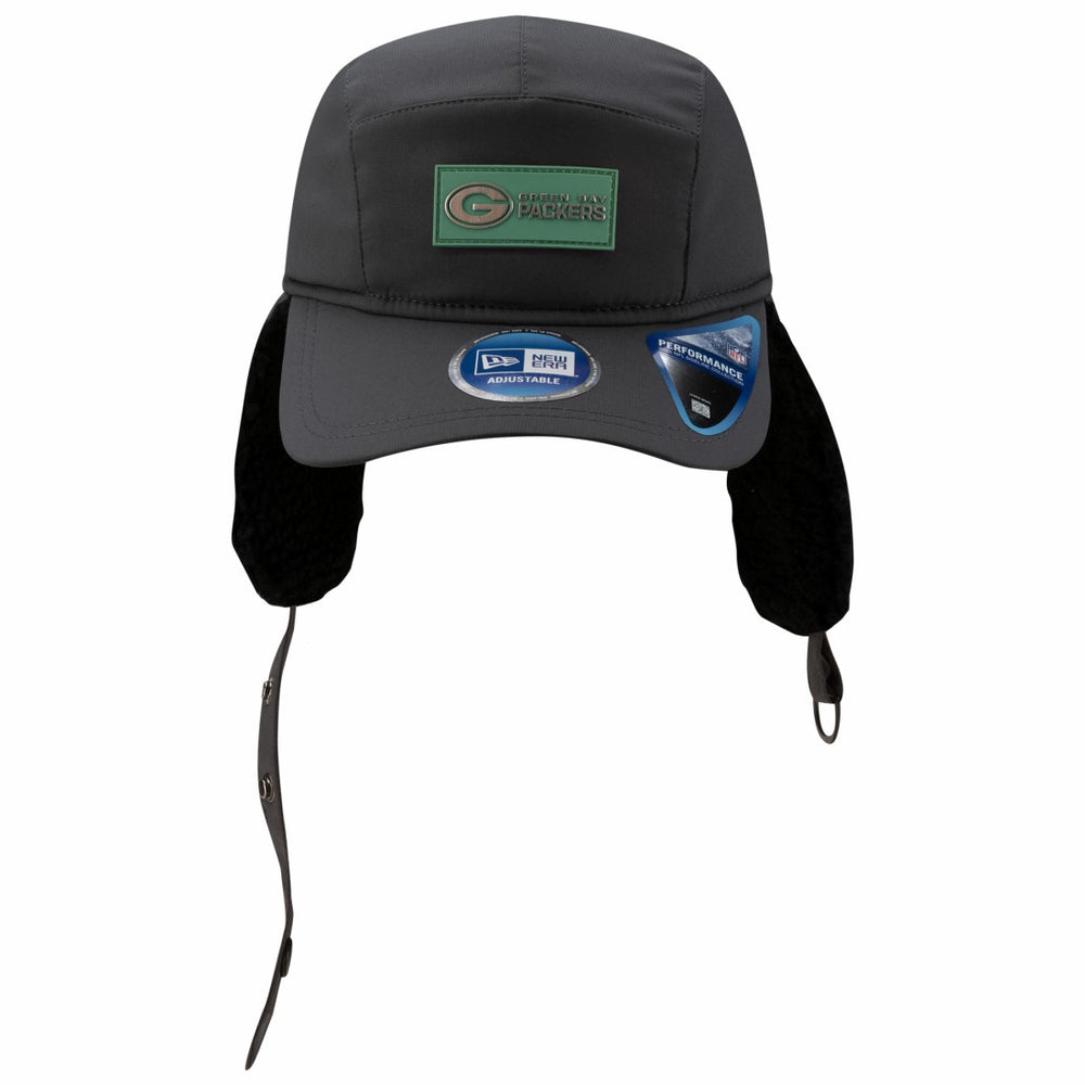 Green Bay Packers New Era 2025 Sideline Cold Weather Runner Dog Ear Adjustable Hat - Charcoal cheap