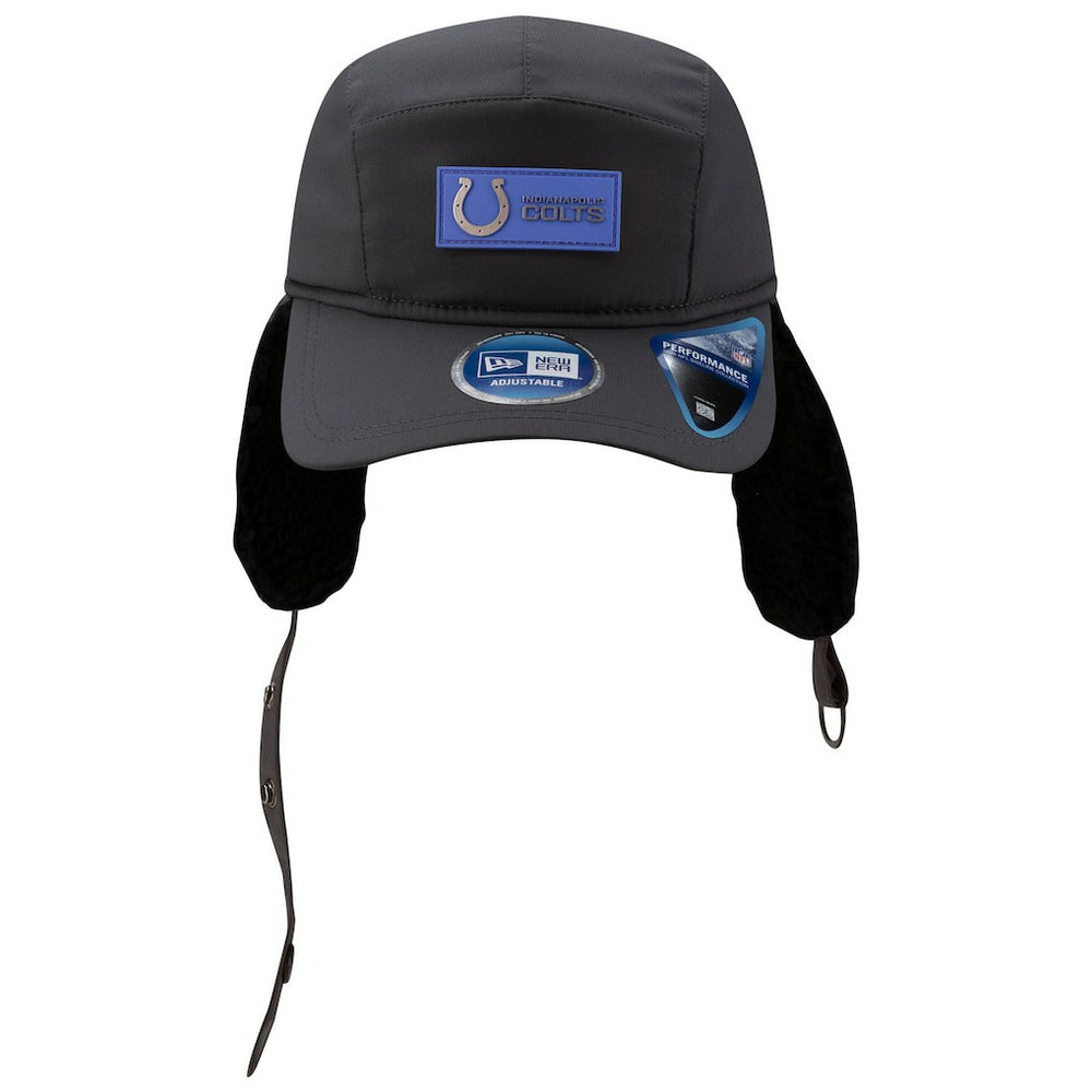 Indianapolis Colts New Era 2025 Sideline Cold Weather Runner Dog Ear Adjustable Hat - Charcoal for sale