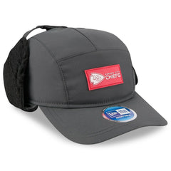 Kansas City Chiefs New Era 2025 Sideline Cold Weather Runner Dog Ear Adjustable Hat - Charcoal cheap