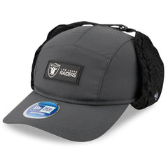 Las Vegas Raiders New Era 2025 Sideline Cold Weather Runner Dog Ear Adjustable Hat - Charcoal cheap
