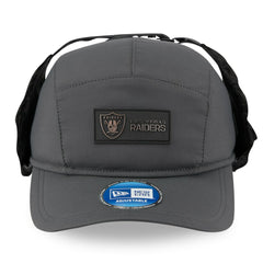 Las Vegas Raiders New Era 2025 Sideline Cold Weather Runner Dog Ear Adjustable Hat - Charcoal cheap