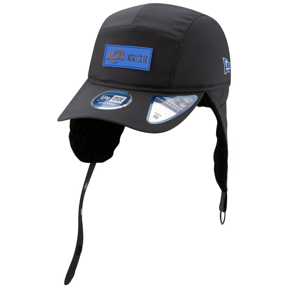 Los Angeles Rams New Era 2025 Sideline Cold Weather Runner Dog Ear Adjustable Hat - Charcoal discount