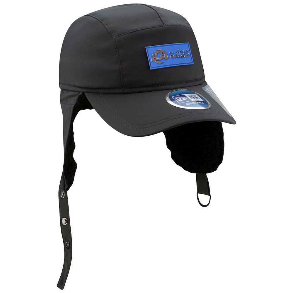 Los Angeles Rams New Era 2025 Sideline Cold Weather Runner Dog Ear Adjustable Hat - Charcoal discount
