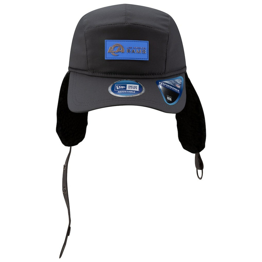 Los Angeles Rams New Era 2025 Sideline Cold Weather Runner Dog Ear Adjustable Hat - Charcoal discount