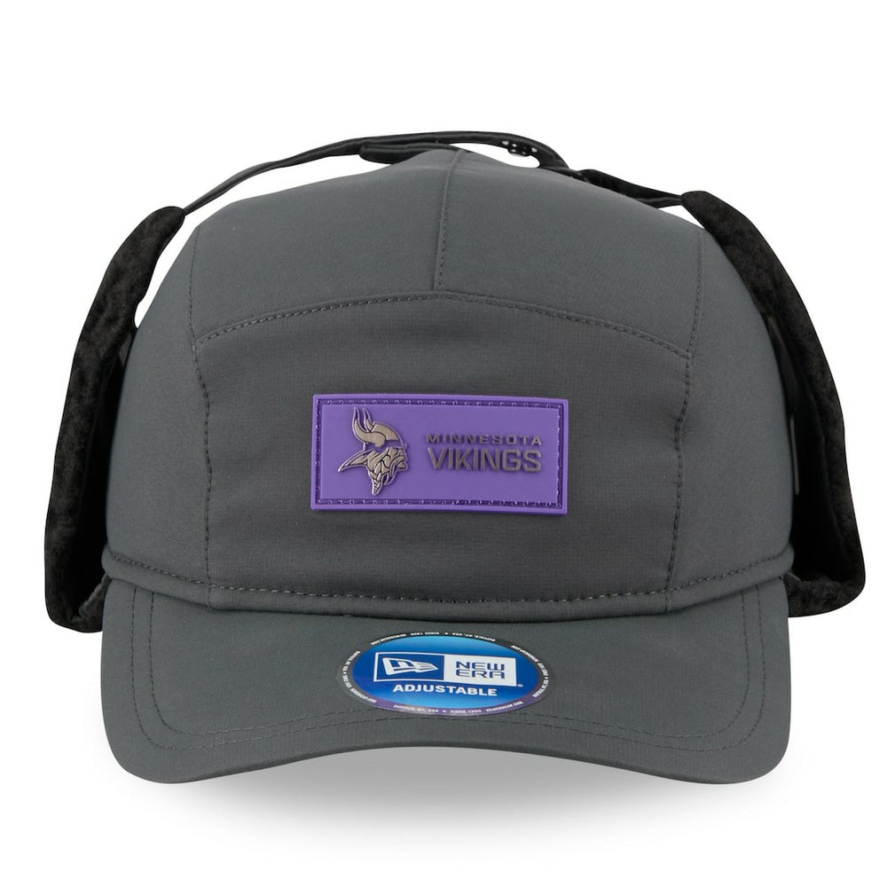 Minnesota Vikings New Era 2025 Sideline Cold Weather Runner Dog Ear Adjustable Hat - Charcoal discount