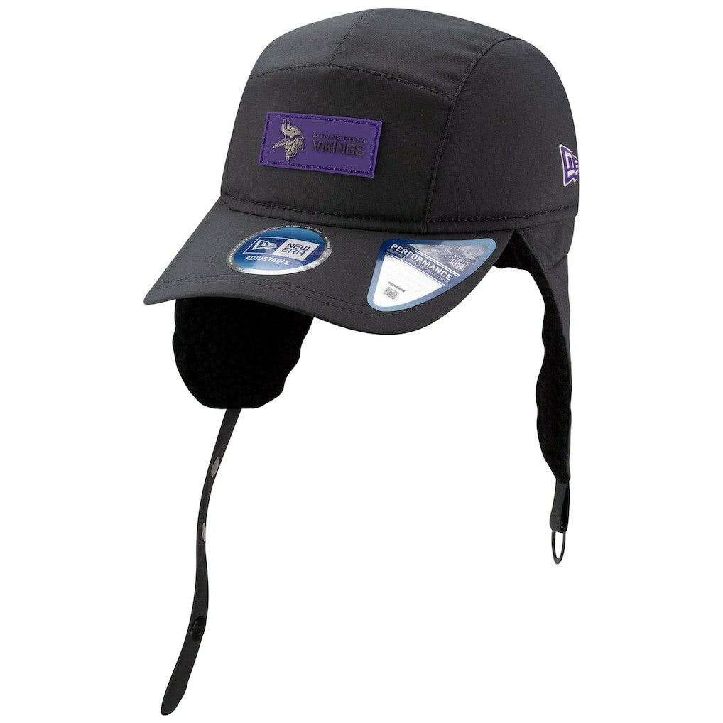 Minnesota Vikings New Era 2025 Sideline Cold Weather Runner Dog Ear Adjustable Hat - Charcoal discount