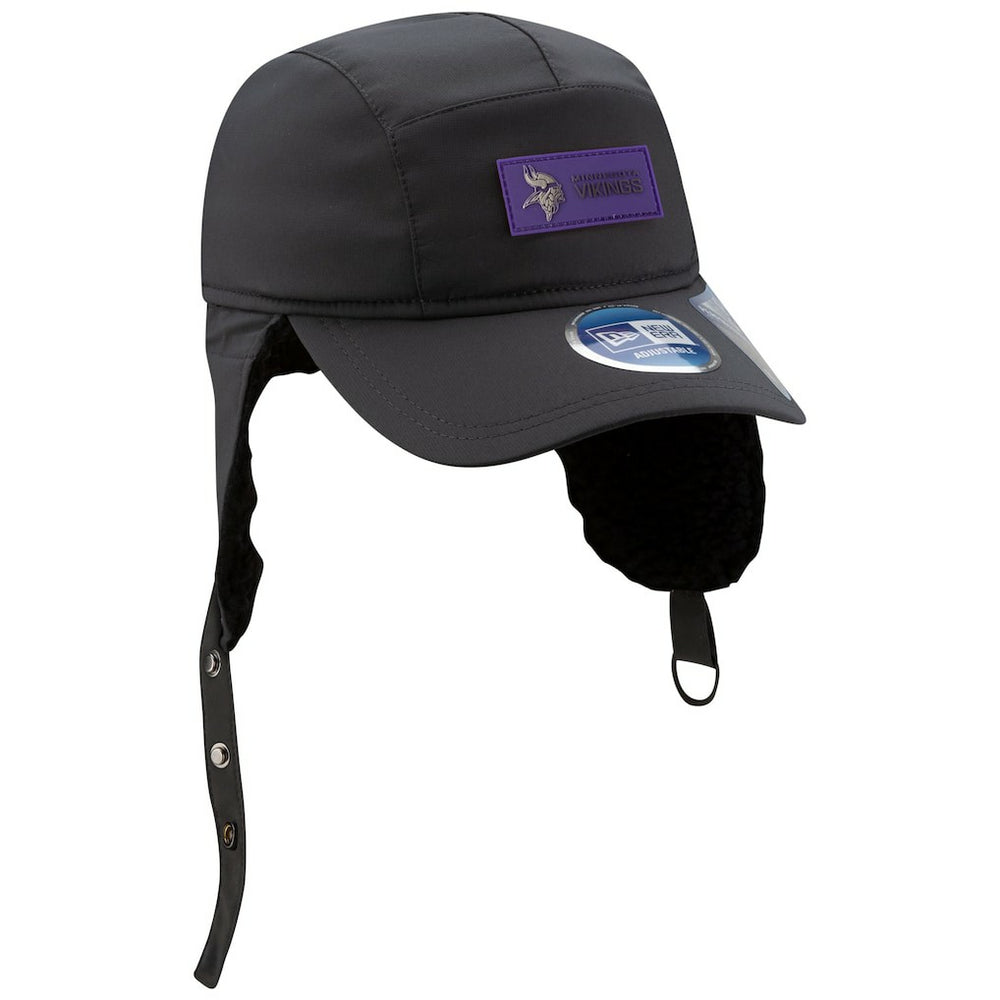 Minnesota Vikings New Era 2025 Sideline Cold Weather Runner Dog Ear Adjustable Hat - Charcoal discount