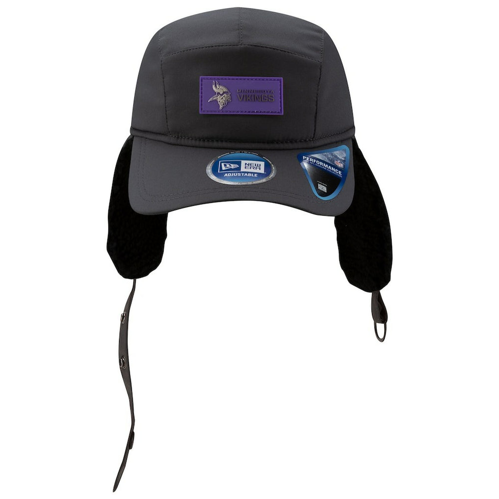 Minnesota Vikings New Era 2025 Sideline Cold Weather Runner Dog Ear Adjustable Hat - Charcoal discount