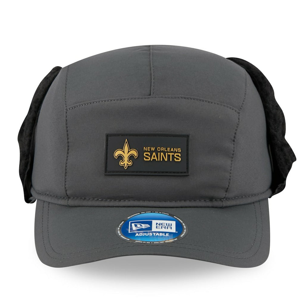 New Orleans Saints New Era 2025 Sideline Cold Weather Runner Dog Ear Adjustable Hat - Charcoal cheap