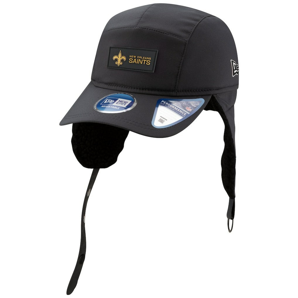 New Orleans Saints New Era 2025 Sideline Cold Weather Runner Dog Ear Adjustable Hat - Charcoal cheap