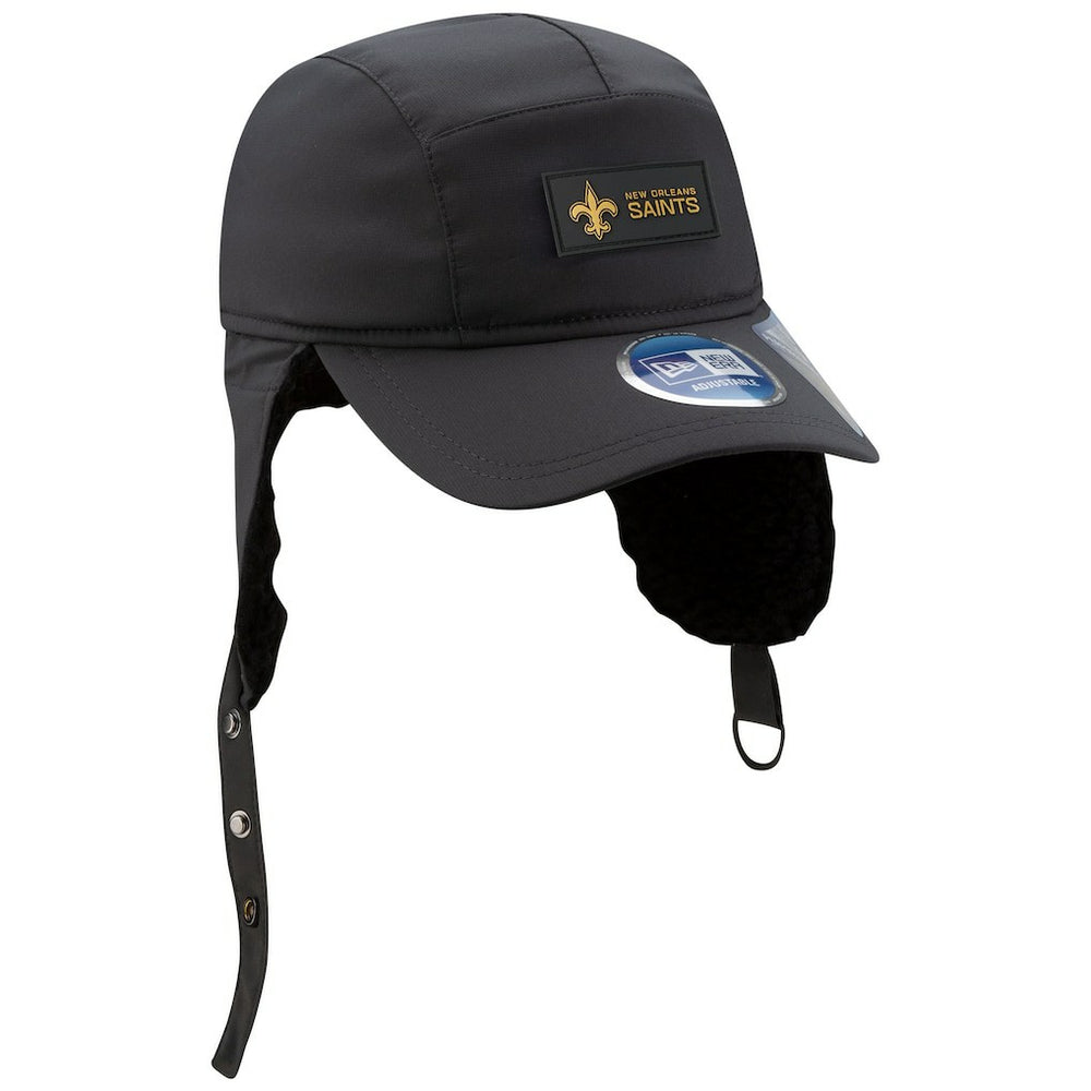 New Orleans Saints New Era 2025 Sideline Cold Weather Runner Dog Ear Adjustable Hat - Charcoal cheap