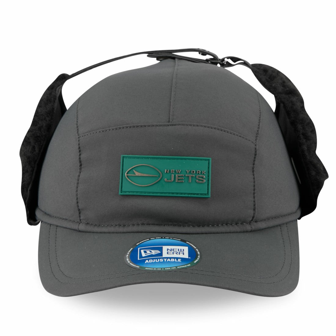 New York Jets New Era 2025 Sideline Cold Weather Runner Dog Ear Adjustable Hat - Charcoal discount