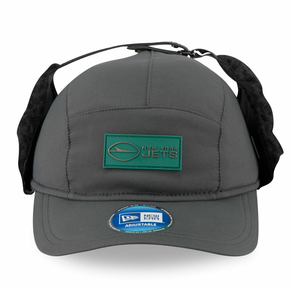 New York Jets New Era 2025 Sideline Cold Weather Runner Dog Ear Adjustable Hat - Charcoal discount
